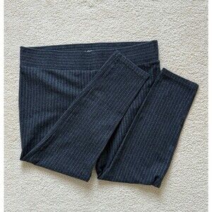 Ann Taylor Loft Outlet Gray Pinstriped Pull On High Rise Skinny Leggings size XL